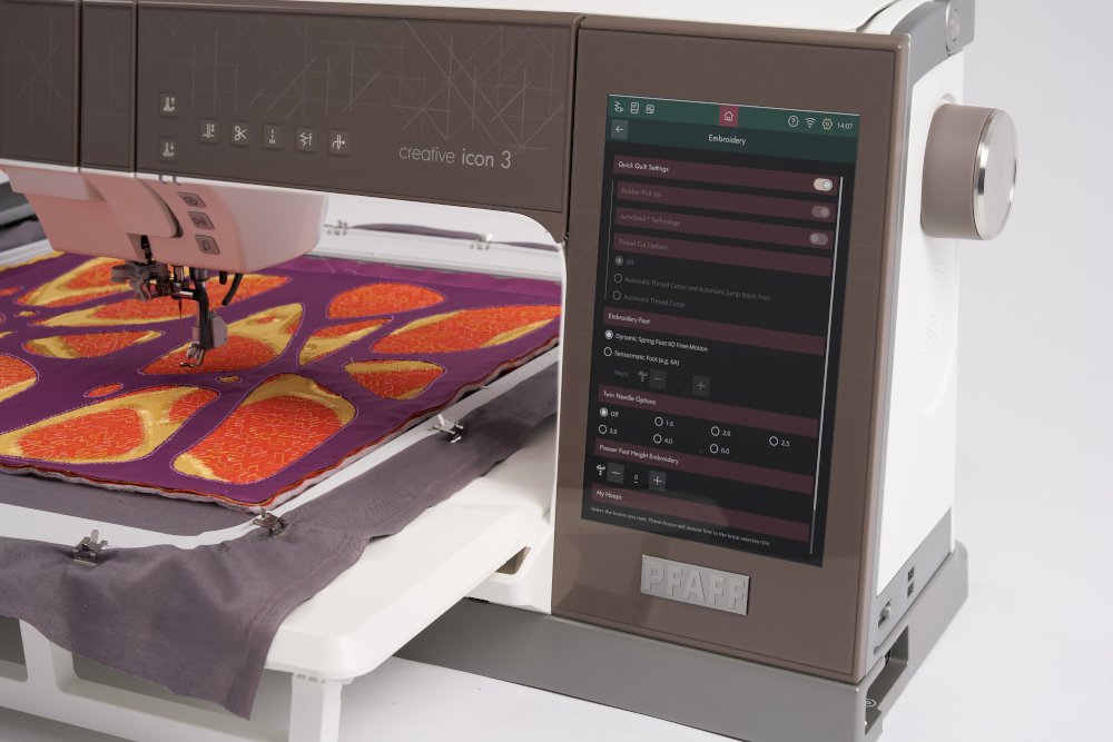 PFAFF creative icon 3 schnelle Quilt Einstellungen für präzise Quiltergebnisse