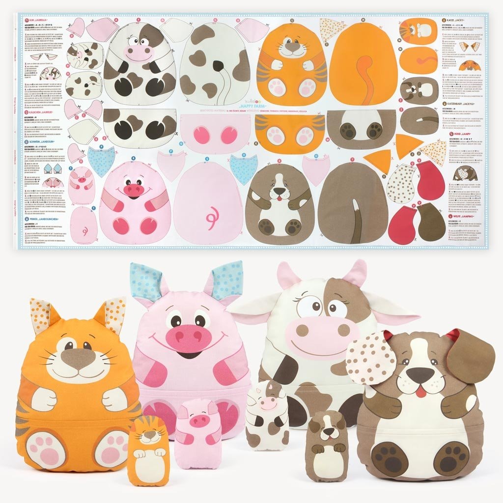 Kullaloo Cut & Sew Panel "HAPPY FARM" (80 x 155 cm) Kullaloo Cut & Sew Panel "HAPPY FARM" (80 x 155 cm)