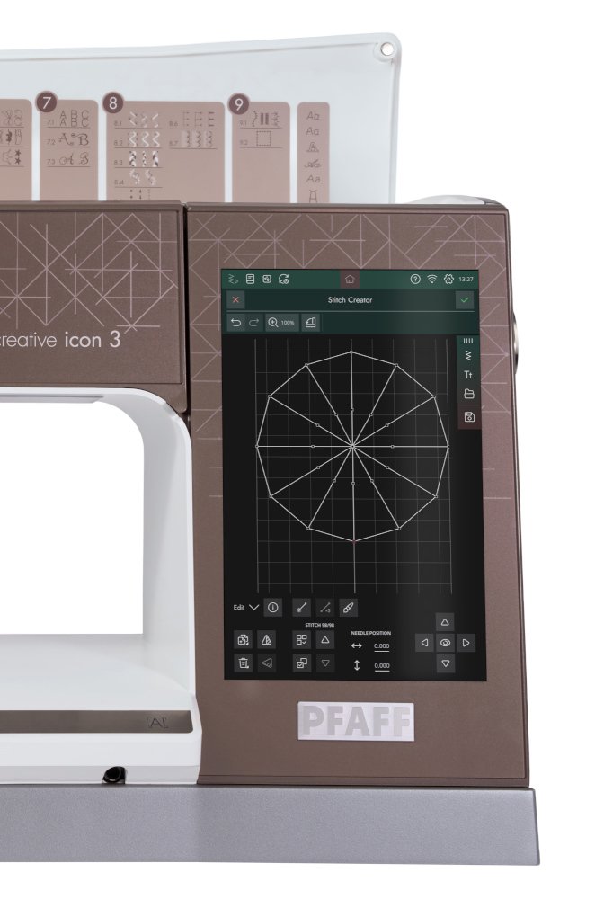 PFAFF creative icon 3 Stitch Creator zum Erstellen eigener Zierstiche