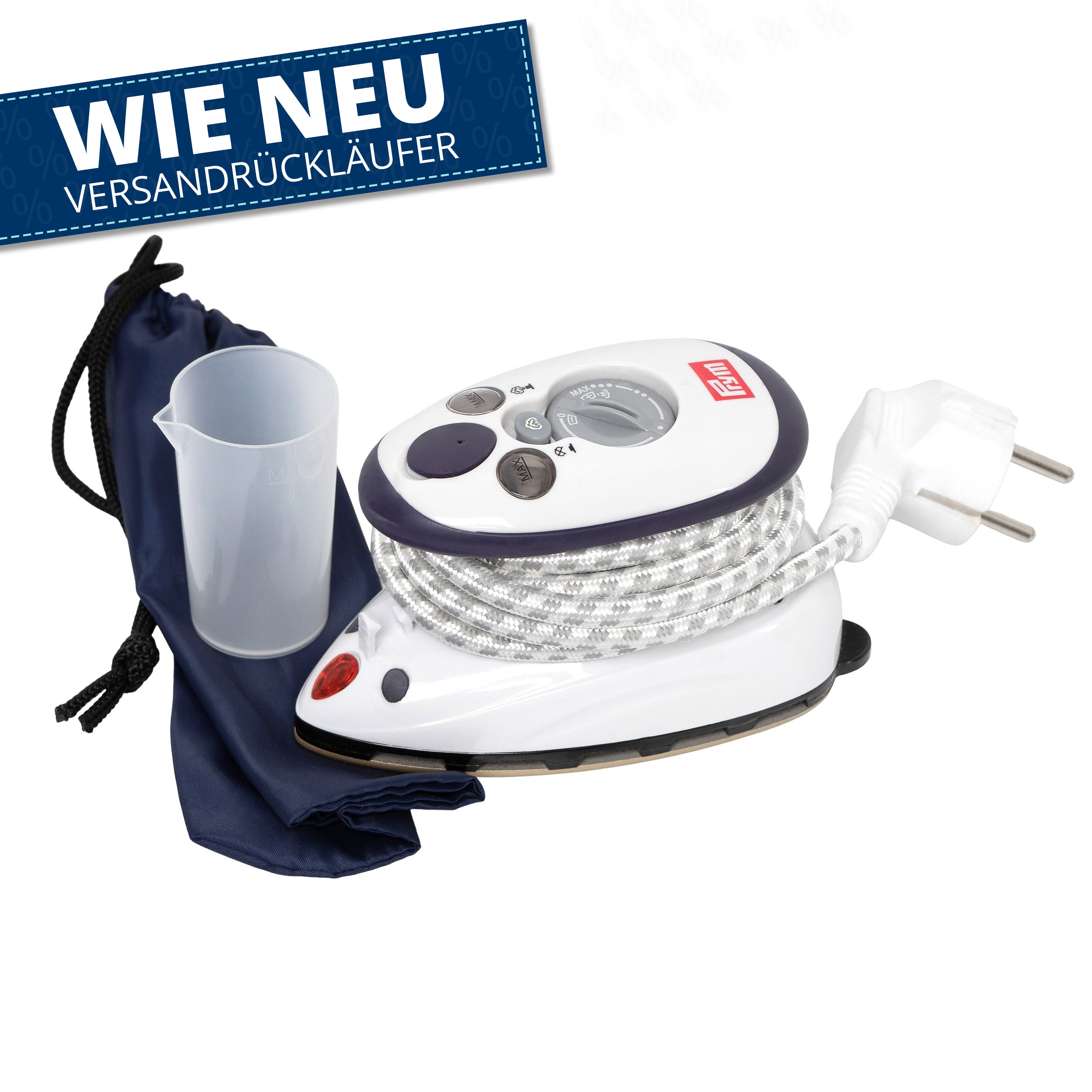 PRYM Mini-Dampfbügeleisen Versandrückläufer PRYM Mini-Dampfbügeleisen Versandrückläufer