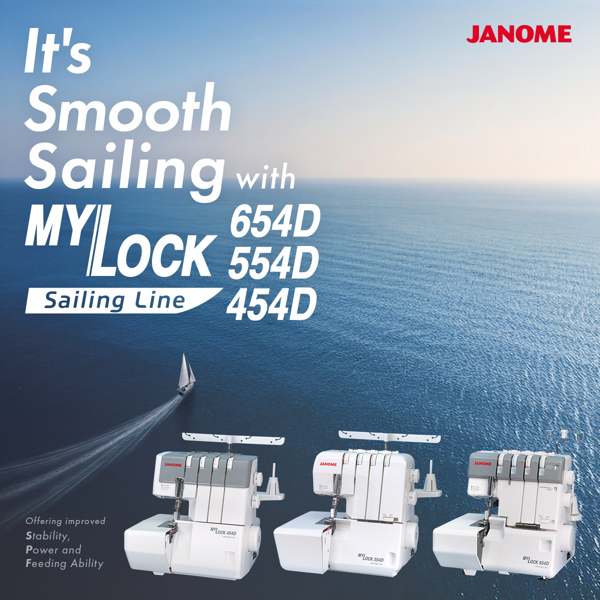 Janome MyLock 654D Sailing Line
