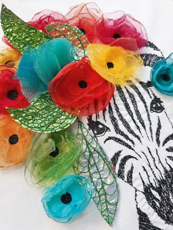 BERNINA Freihandstickfuß Nr. 24 – Einsatzansicht