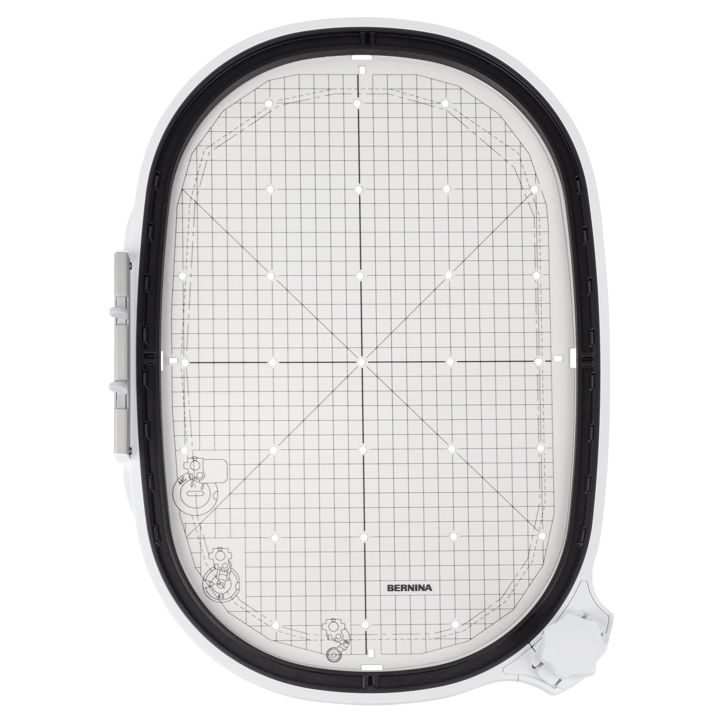 Bernina Stickrahmen Maxi Hoop (400 mm x 210 mm) mit dem genialen Zentralverschluss Bernina Stickrahmen Maxi Hoop (400 mm x 210 mm) mit dem genialen Zentralverschluss