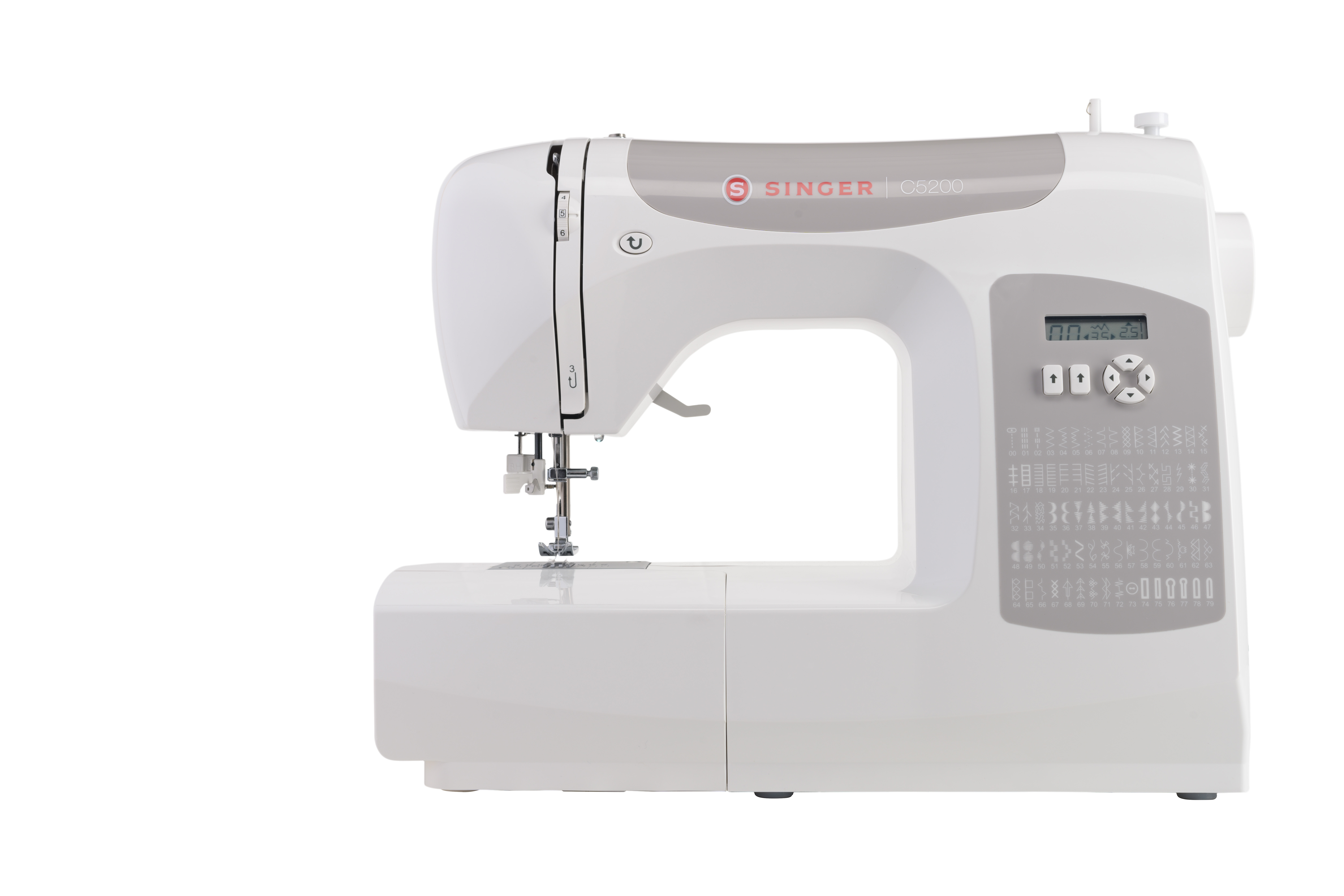 C5200-Grey-Front Singer C5205 - Grau