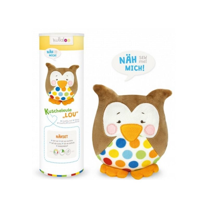 Kullaloo Materialset Kuscheleule LOU (braun-gepunktet inkl. Füllwatte)