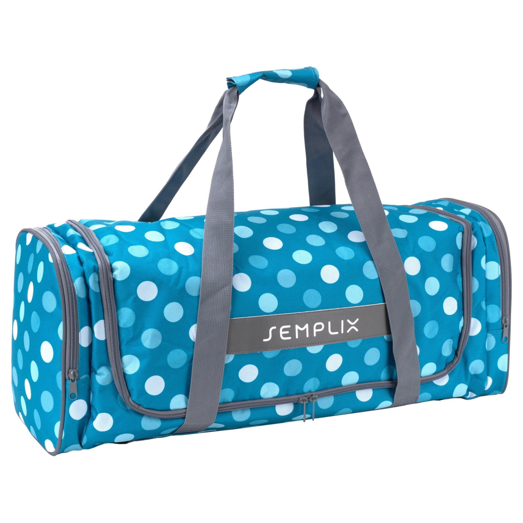 Semplix Plottertasche Polka Dots (petrol/ türkis/ 62 x 22 x 25 cm)