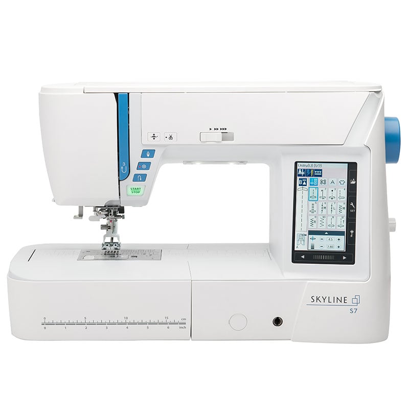 Janome SKYLINE S7 Computer Nähmaschine inkl. großem Anschiebetisch