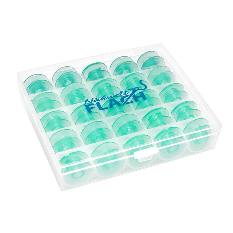 Husqvarna Viking Spulen grün in praktischer Box (25 Stück) Husqvarna Viking Spulen grün in praktischer Box (25 Stück)