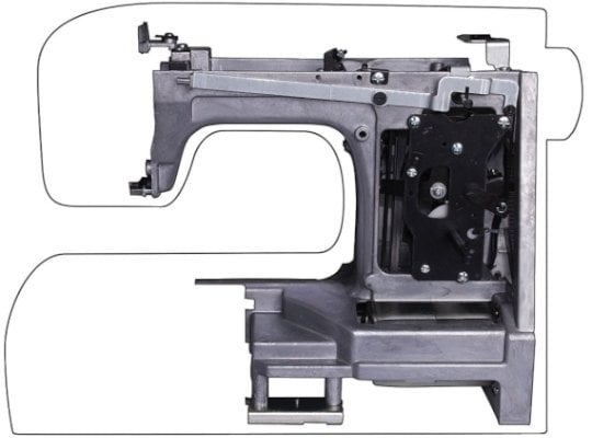 SINGER ME457 Gehäuse mit Vollmetallrahmen