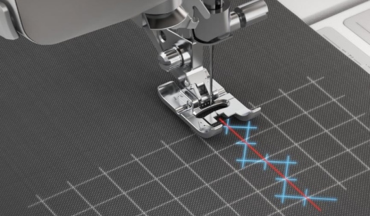 Laserführung beim Nähen