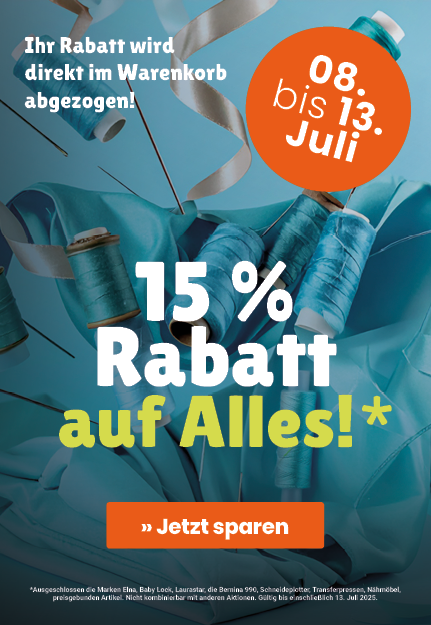 15% auf ausgewählte Artikel