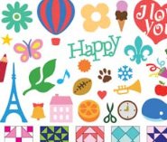 Vorinstallierte Designs und Schriften