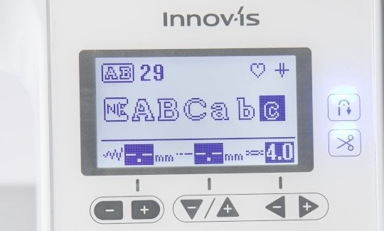 Brother Innov-is 1300 Display und Bedienelemente