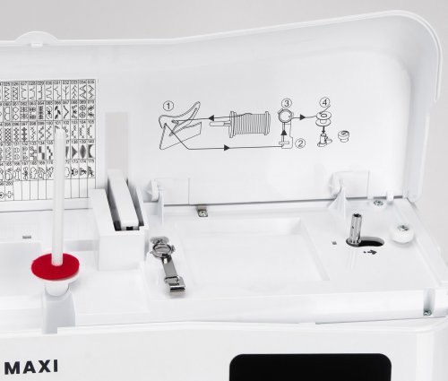 Stichübersicht und Aufspulhilfe der Basic Sewing Maxi