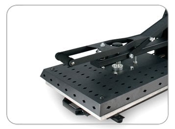 Sichere Doppelabdeckung der Transferpresse