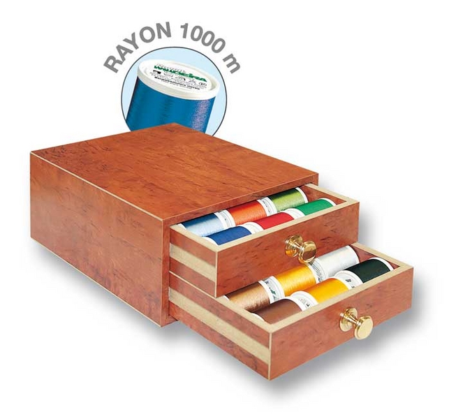 33b652205caff511015cb1e5933a7f2358a23686413c1 Madeira Garnschatulle Rayon klein - 30 Rollen à 1000 m Stickgarn