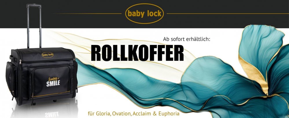 Baby Lock Rollkoffer Canvas schwarz