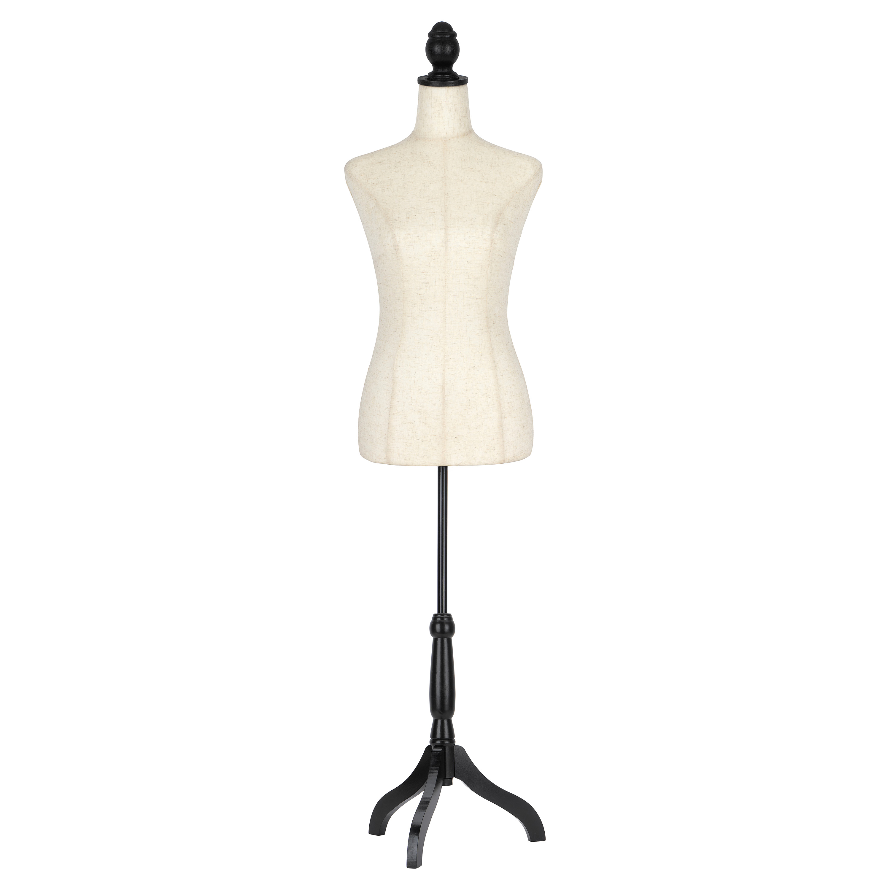 Semplix dekorative Schneiderpuppe mit Leinenbezug, uni