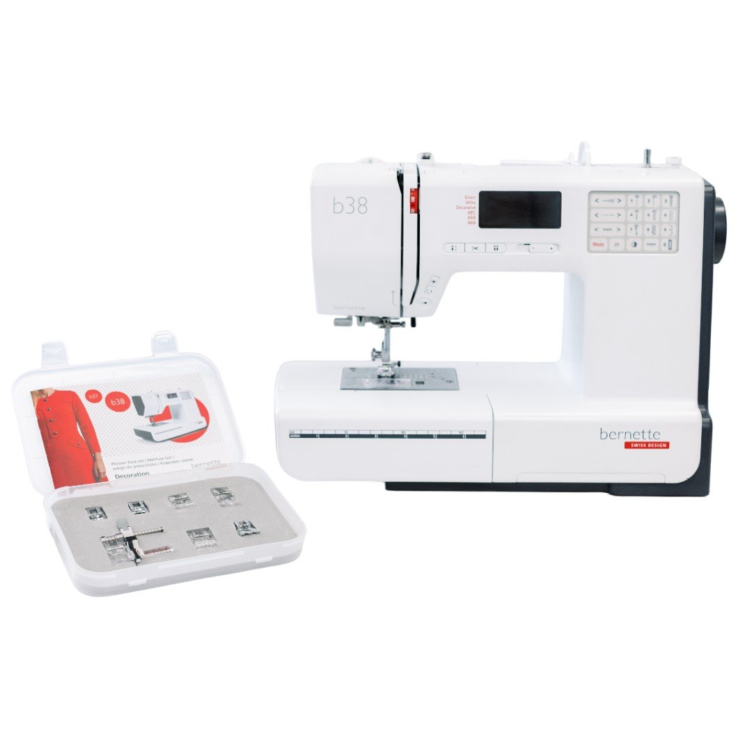 bernette 38 Nutzstich Nähmaschine + Gratis Nähfußset Decoration