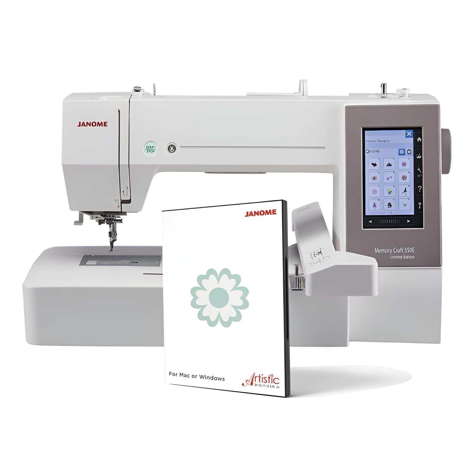 Janome Memory Craft 550E Limited Edition inkl. Artistic Digitizer Junior Janome Memory Craft 550E Limited Edition inkl. Artistic Digitizer Junior