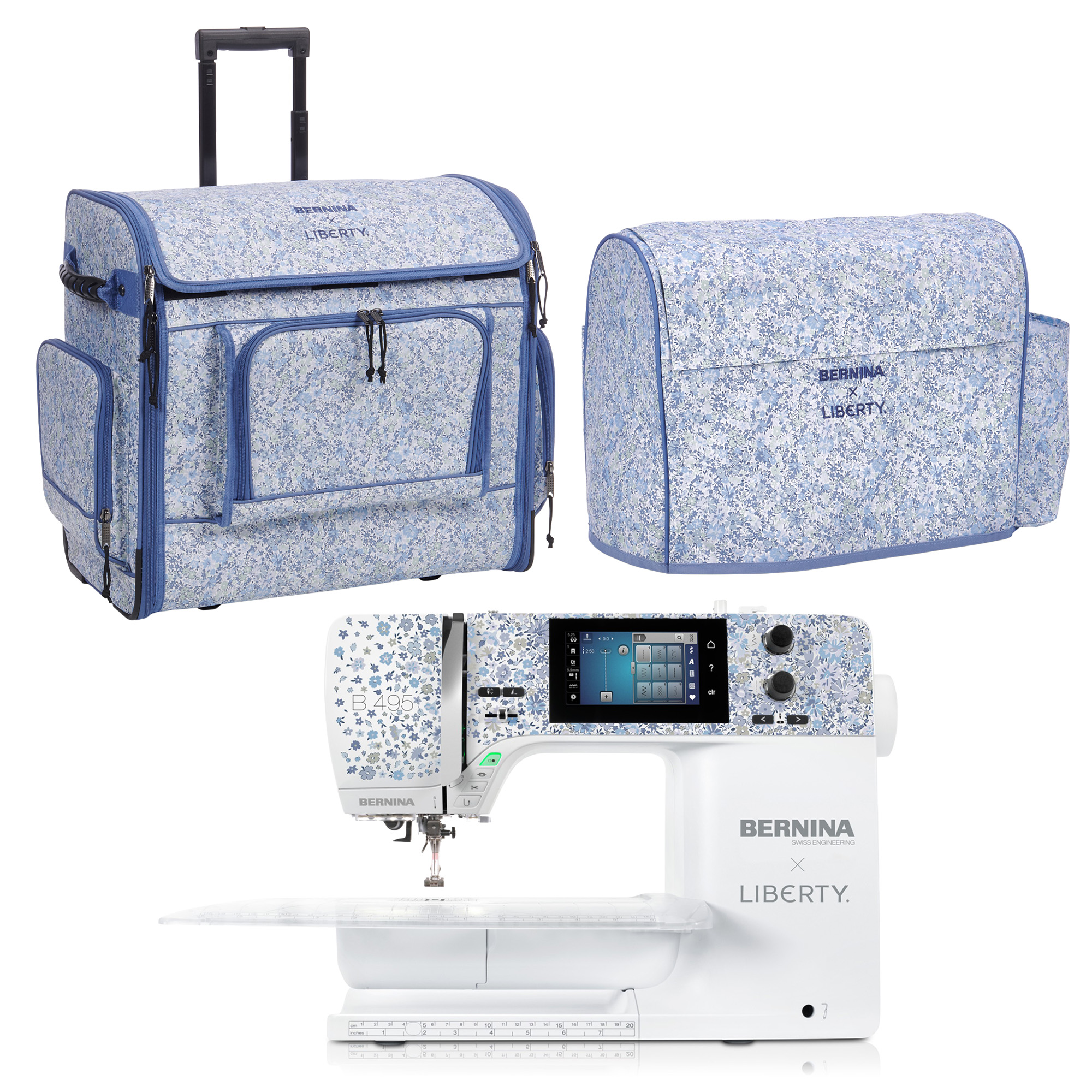 BERNINA 495 Liberty Edition Nähmaschine | Limitierte Sonderedition inkl. Liberty Trolley