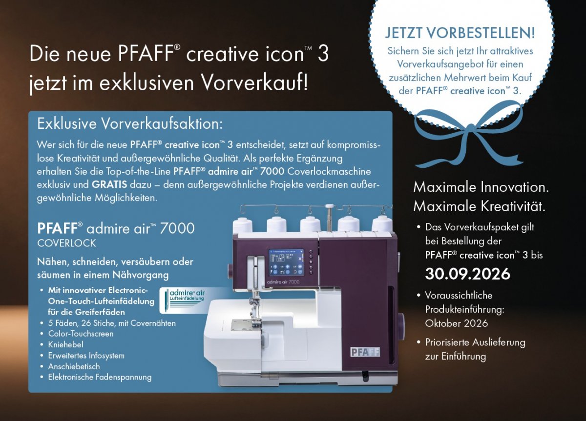 PFAFF creative icon 3 großer drehbarer Stickrahmen für große Stickmotive