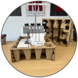 Nachhaltige Verpackung der Janome MyLock 454D