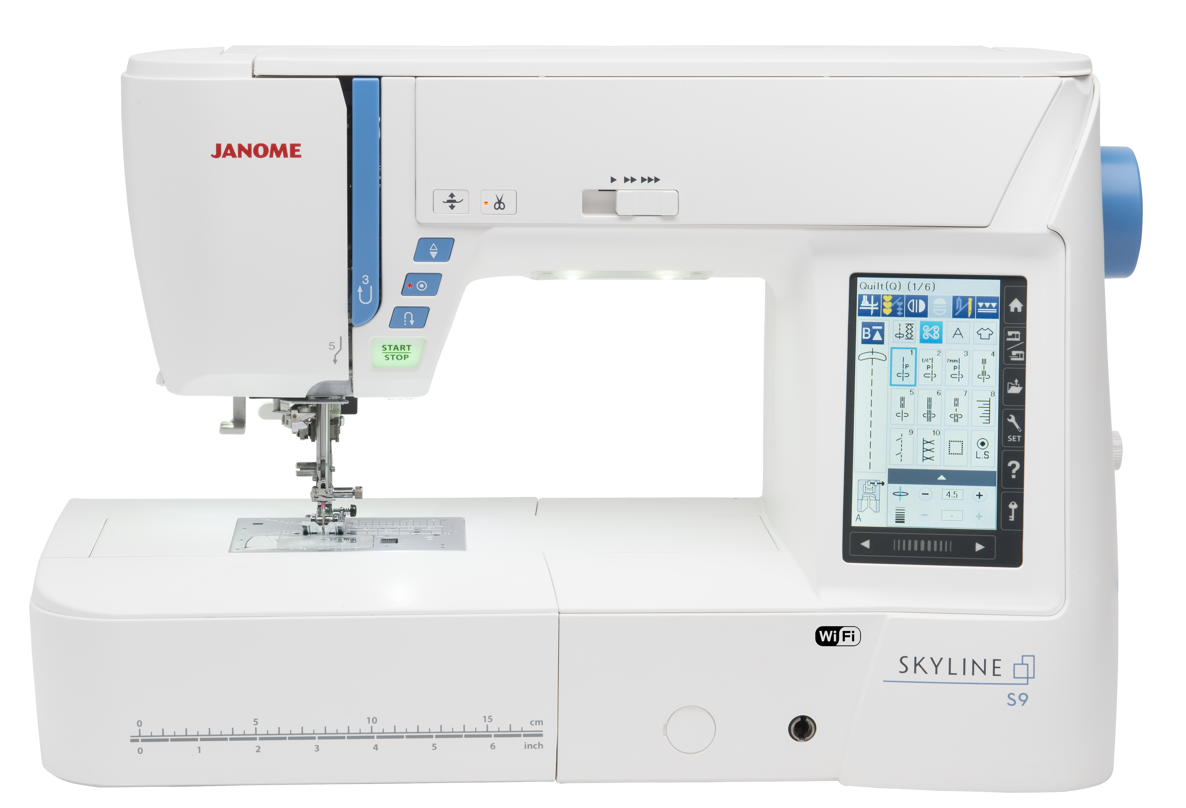75211c5b919a3eabda4219b77d88eccb58a23bbe81154 Janome Skyline S9 Näh- und Stickmaschine