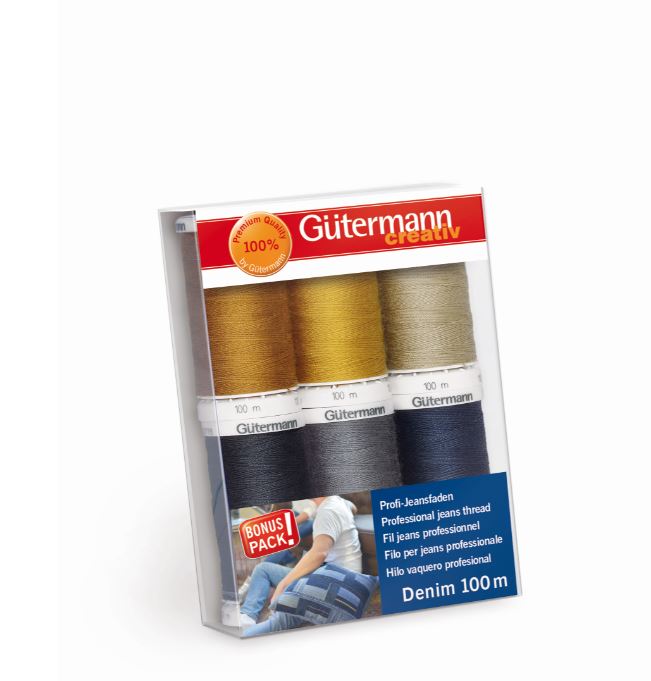 G-termann-N-h-Set-Denim Nähfaden-Set Denim Gütermann