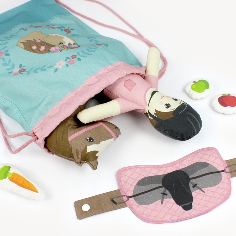 Kullaloo Cut & Sew Panel HORSE LOVE