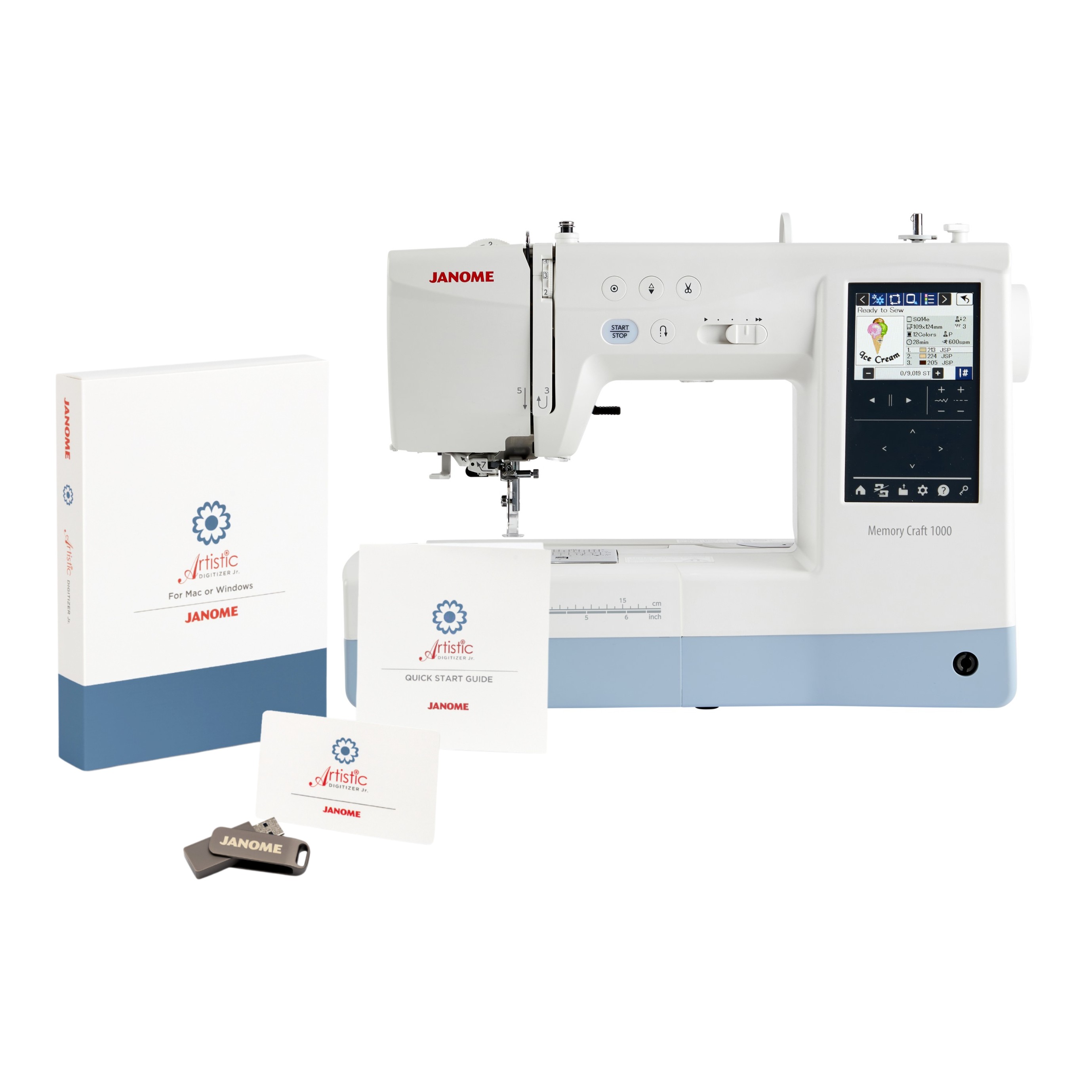 Janome MC1000 Näh-/Stickkombi + GRATIS Artistic Digitizer Junior 2.0