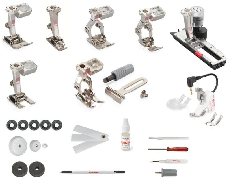 BERNINA 570 QE Kaffe Edition Zubehör