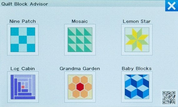 Janome M7 Professionell Quilt Block Advisor