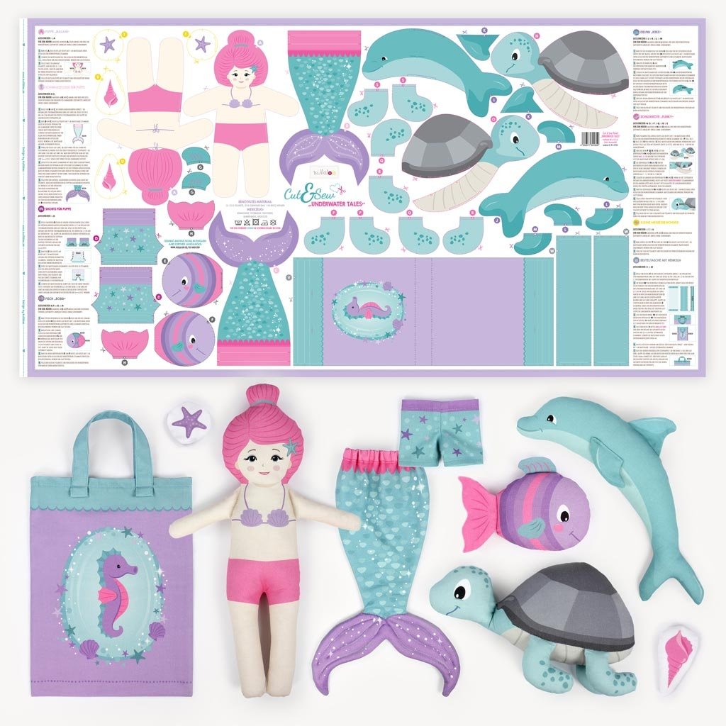 Kullaloo Cut & Sew Panel "UNDERWATER TALES" (80 x 155 cm) Kullaloo Cut & Sew Panel "UNDERWATER TALES" (80 x 155 cm)