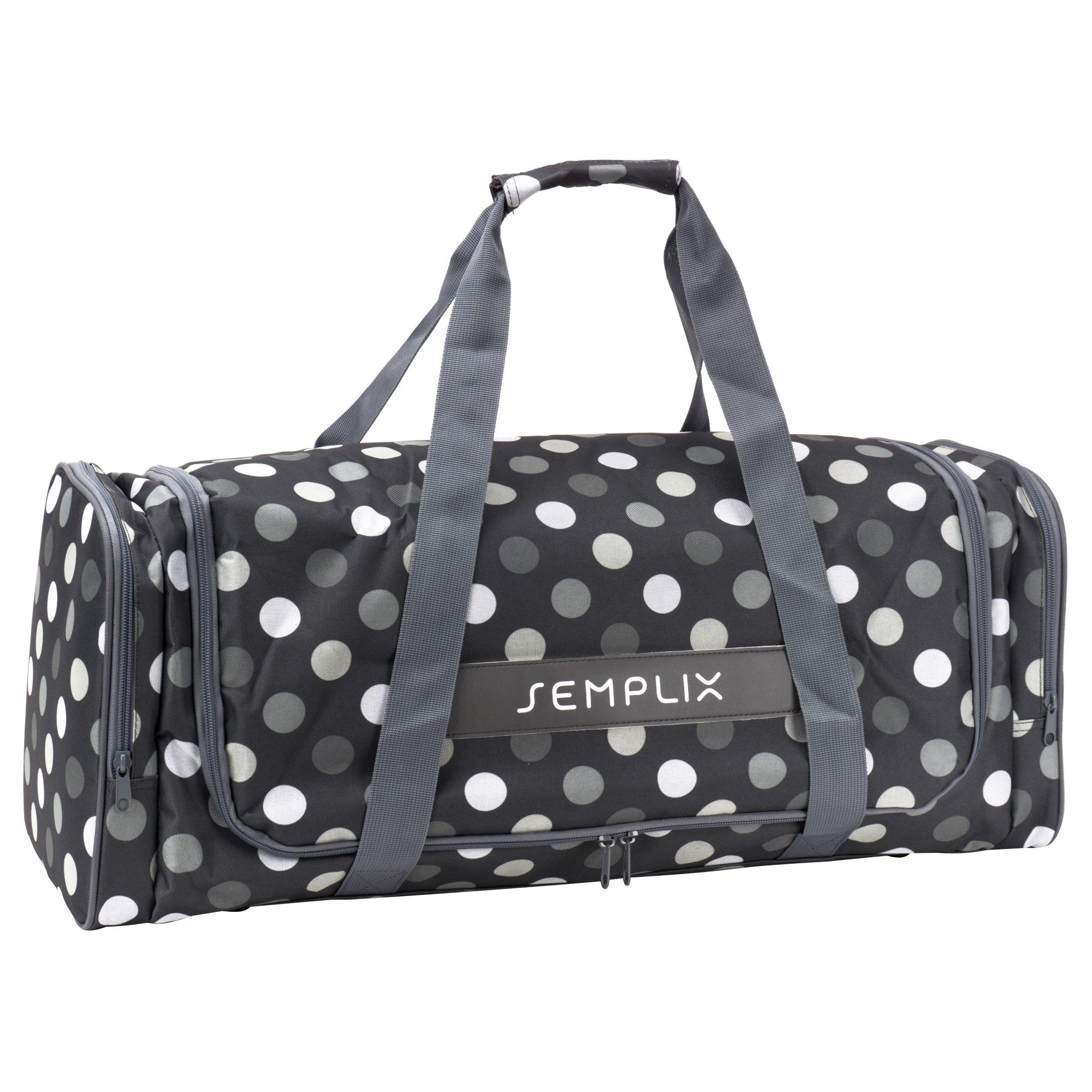 Semplix Plottertasche Polka Dots (anthrazit/ grau/ 62 x 22 x 25 cm)