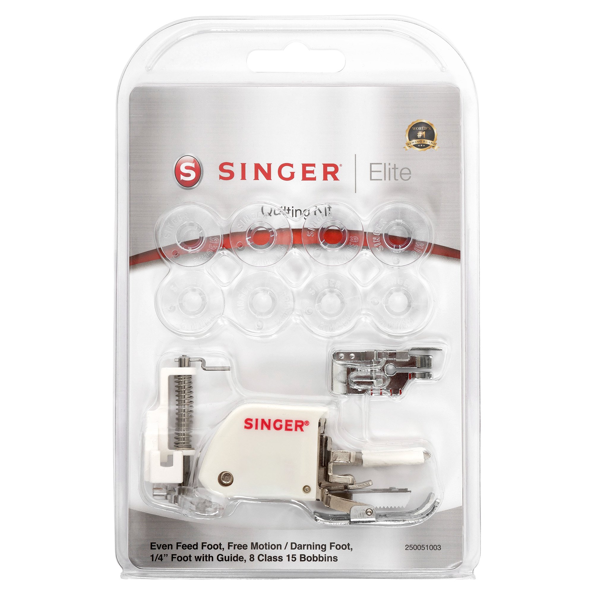 Singer Elite Quilting Kit (3 Füße/ 8 Spulen)
