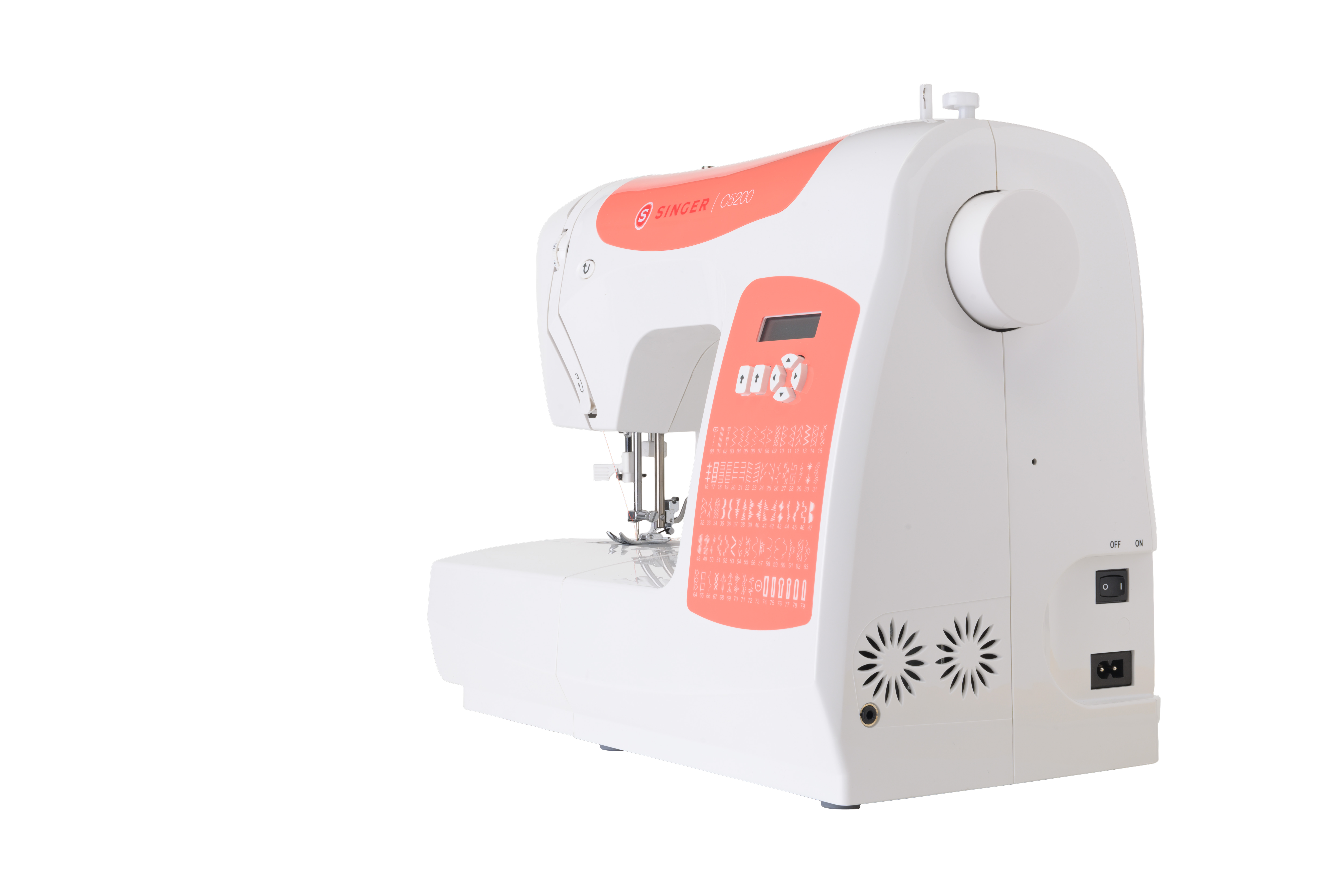 C5200-Orange-Back-Angle Singer C5205 - Orange