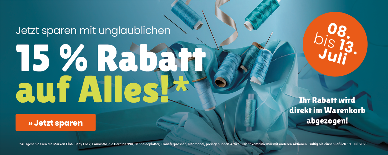 15% auf ausgewählte Artikel