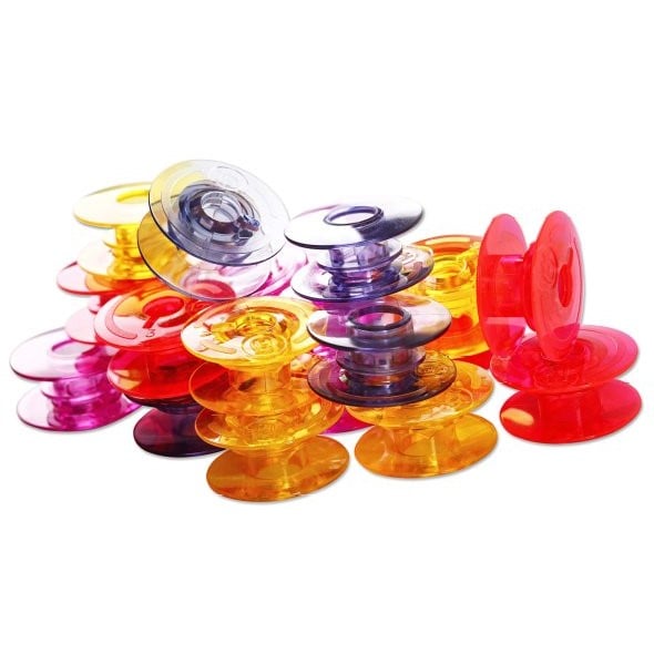 Husqvarna Viking transparente Spulen bunt (20 Stück) Husqvarna Viking transparente Spulen bunt (20 Stück)