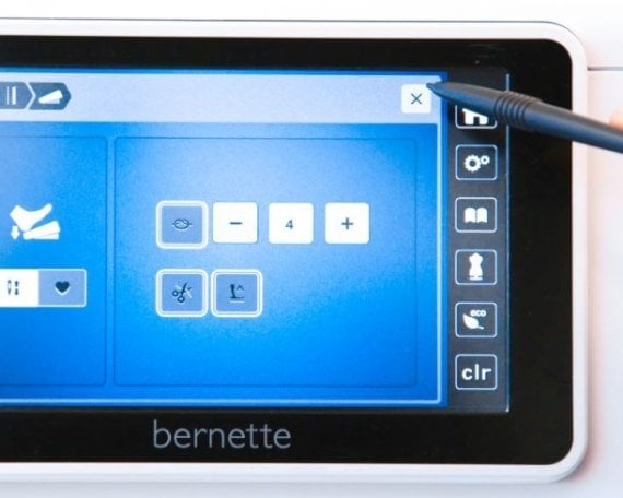 bernette 70 Deco Nähfußdruck und Fadenspannung