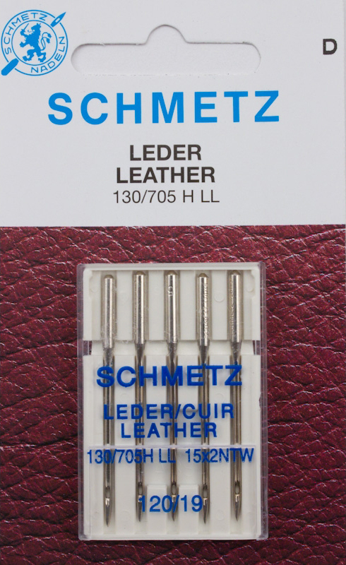 97df559780ba42a6cd7e3fd298ef98db58a23699afaa0 Schmetz Leder-Nadeln 5er Pack