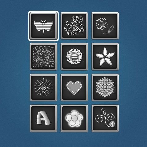 Bernina 700 Stickmuster Auswahl