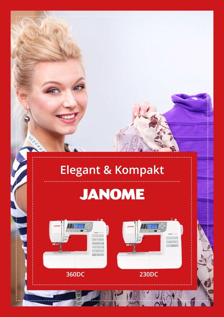 JANOME 230 DC Computer Nähmaschine mit Anschiebetisch