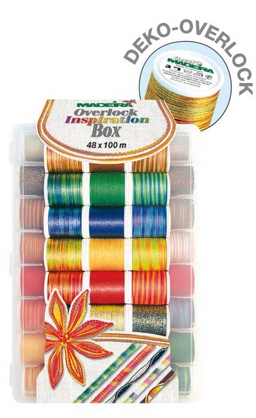 e09d45ea43c23c6c02167382822d507c58a2368439d42 Madeira Overlock Inspiration Box - 48 Rollen à 100 m