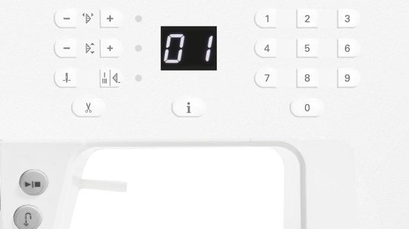 Display und Funktionstasten Pfaff Passport 3.0