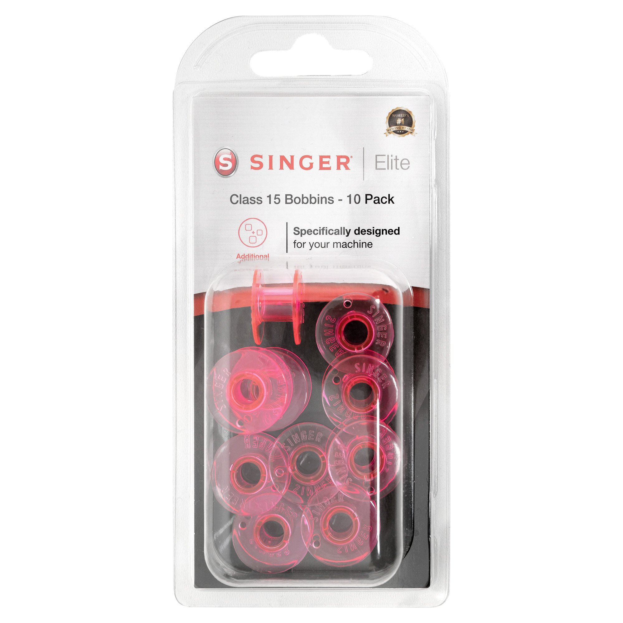 Singer Elite Klasse 15 Spulen (10 Stk./ 11 mm/ Ø 20 mm/ pink) Singer Elite Klasse 15 Spulen (10 Stk./ 11 mm/ Ø 20 mm/ pink)
