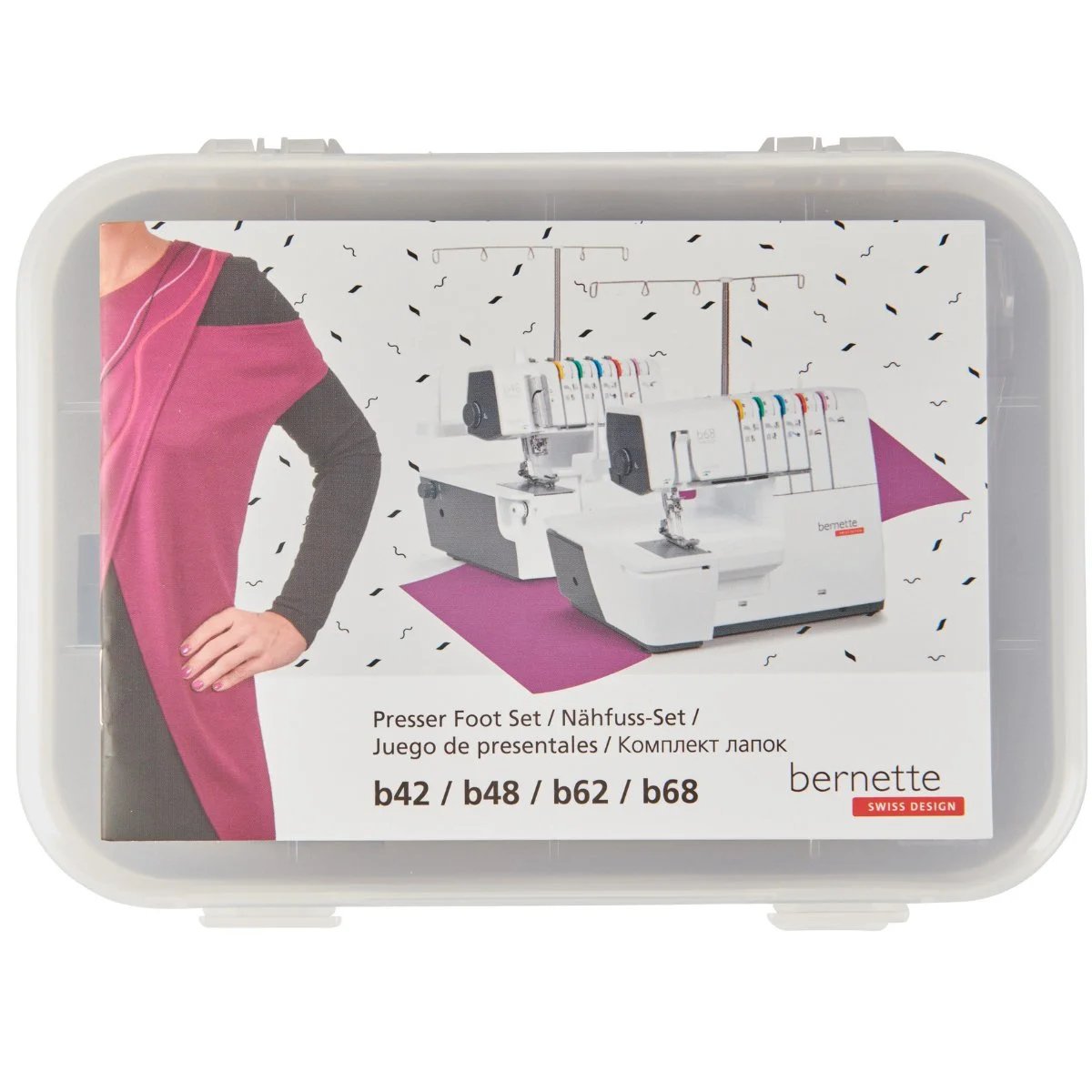 bernette Coverstich/Combo Nähfuß-Set (b42 / b48 / b62 / b68)